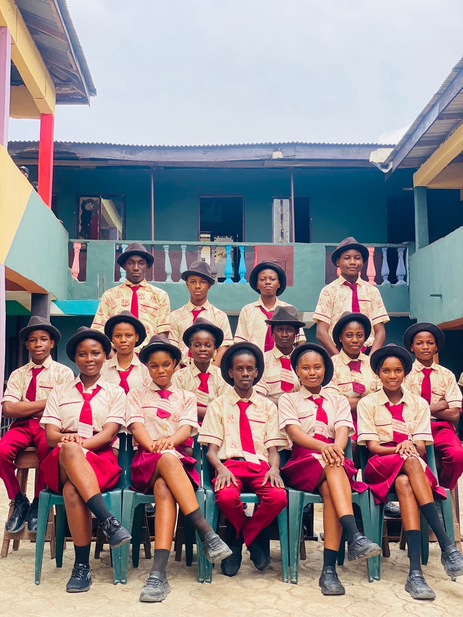 Senior secondary students of Nike-Cherished School seated for a class photograph